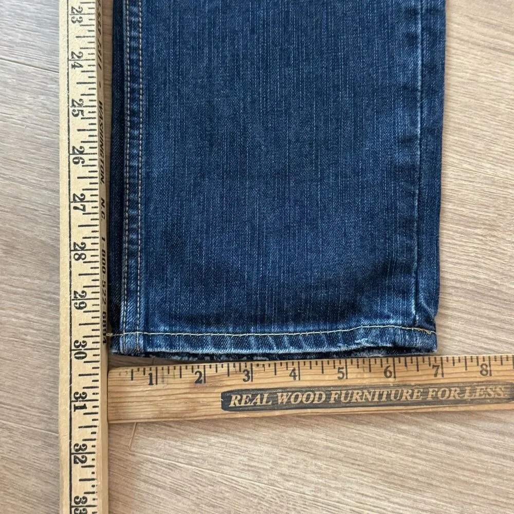 Hollister Mens Jeans 30x30 (Fits 32 Waist) Button Fly Blue Dark Wash Denim Pants